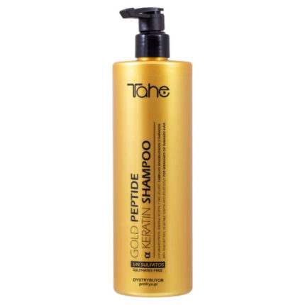 Tahe Gold Peptide - Keratin Shampoo Szampon Multipeptydowy Do Włosów Zniszczonych 500 Ml