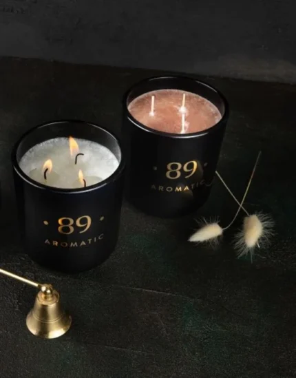 Świeca z wosku palmowego (w szklanym słoiku) Aromatic •89• - obrazek 2